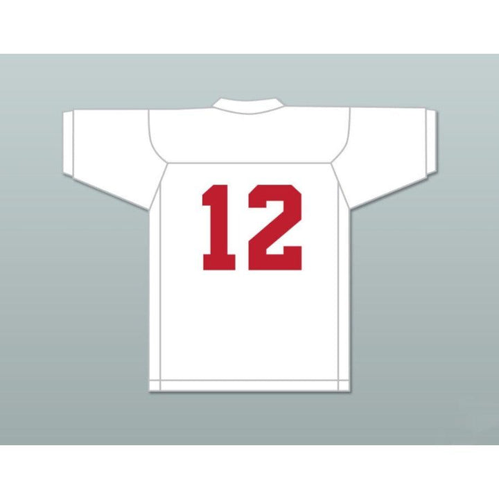 CUSTOM ANY Name WHITE PRACTICE GREG CIMA 12 MUSTANGS HIGH SCHOOL Football Jersey Top Stitched S-6XL