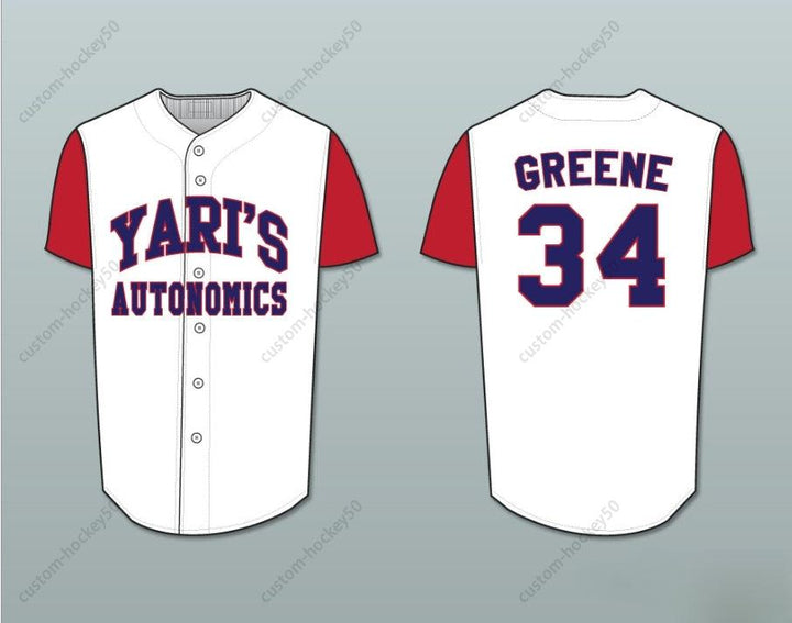 Custom Any Name Number JEFF GREENE 34 YARI'S AUTONOMICS BASEBALL JERSEY STITCH SEWN DELUXE EDITION Top Stitched S-6XL