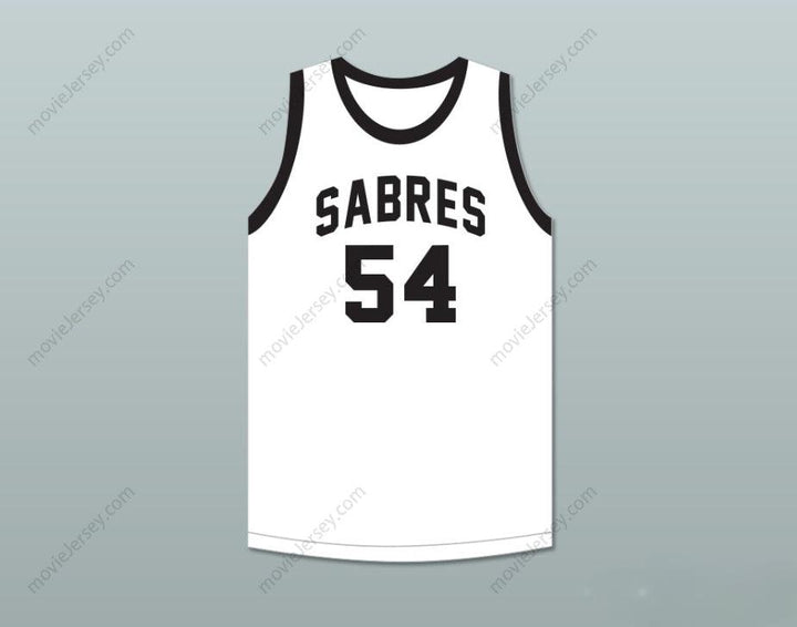 CUSTOM ANY Name Number BOBBY JONES 54 SOUTH  HIGH SCHOOL SABRES WHITE BASKETBALL JERSEY Top Stitched S-6XL