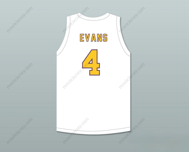 CUSTOM ANY Name Number MIKE EVANS 4 BALL HIGH SCHOOL TORS WHITE BASKETBALL JERSEY 2 Top Stitched S-6XL