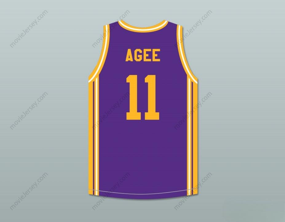 CUSTOM ANY Name Number ARTHUR AGEE 11 JOHN MARSHALL METROPOLITAN HIGH SCHOOL COMMANDOS PURPLE BASKETBALL JERSEY HOOP DREAMS Top Stitched S-6XL