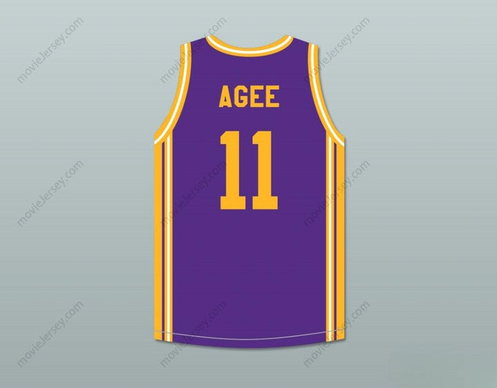 CUSTOM ANY Name Number ARTHUR AGEE 11 JOHN MARSHALL METROPOLITAN HIGH SCHOOL COMMANDOS PURPLE BASKETBALL JERSEY HOOP DREAMS Top Stitched S-6XL