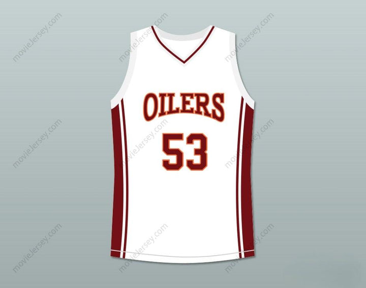 CUSTOM ANY Name Number JUNIOR BATTLE 53 RICHMOND OILERS AWAY BASKETBALL JERSEY COACH CARTER Top Stitched S-6XL