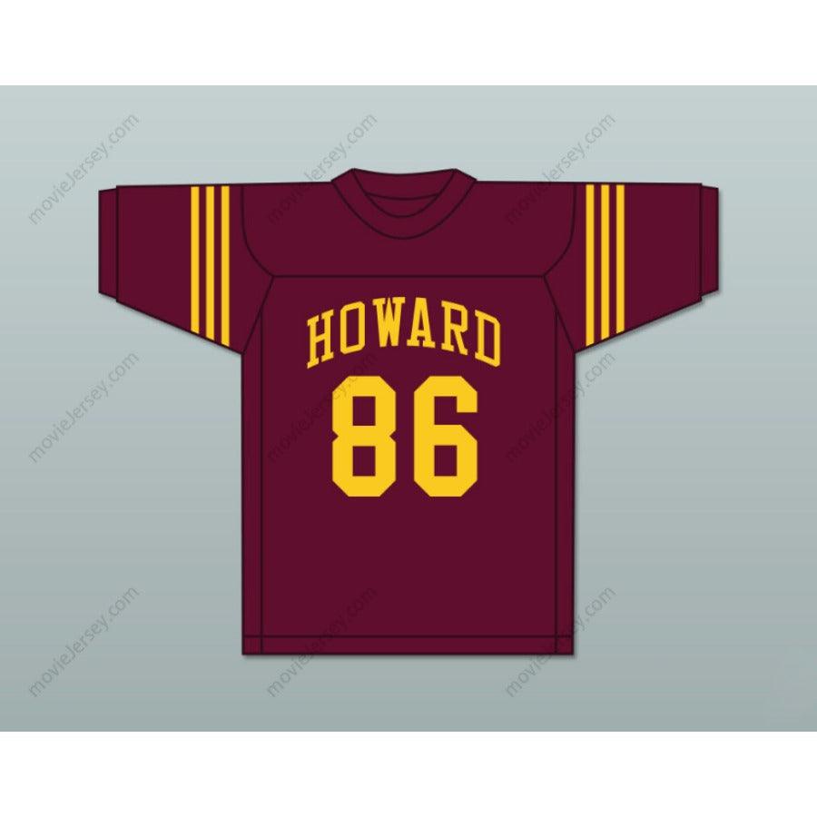 CUSTOM ANY Name Number REGGIE WHITE 86 HOWARD SCHOOL OF ACADEMICS AND TECHNOLOGY HUSTLIN TIGERS MAROON FOOTBALL JERSEY Top Stitched S-6XL