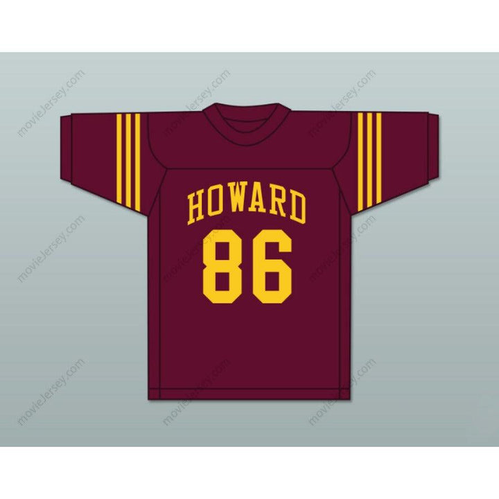CUSTOM ANY Name Number REGGIE WHITE 86 HOWARD SCHOOL OF ACADEMICS AND TECHNOLOGY HUSTLIN TIGERS MAROON FOOTBALL JERSEY Top Stitched S-6XL