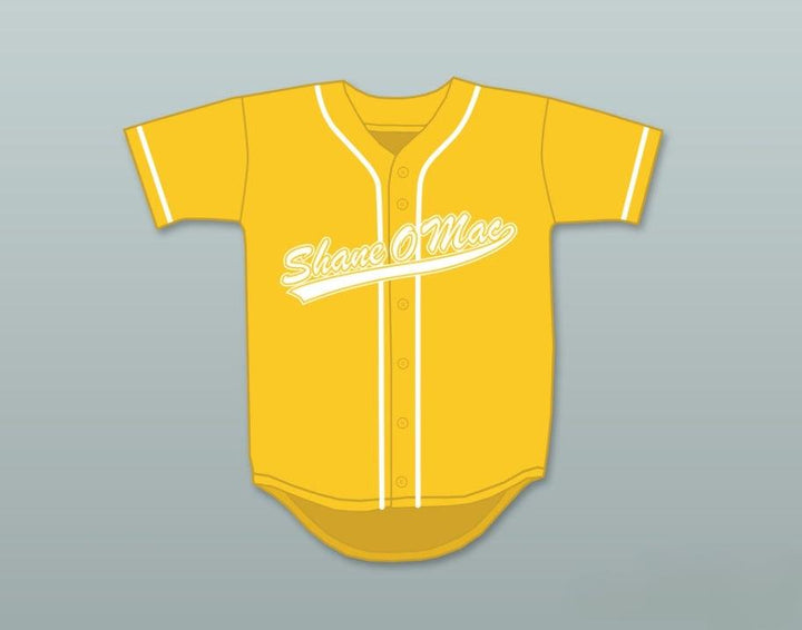 Custom Any Name Number S MCMAHON THE MONEY 33 YELLOW BUTTON DOWN BASEBALL JERSEY Top Stitched S-6XL