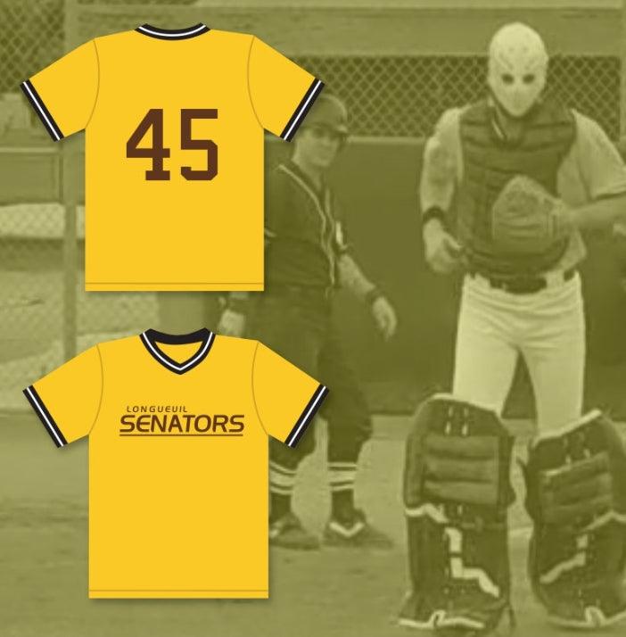 Custom Any Name Number CLAUDE 45 LONGUEUIL SENATORS BEER LEAGUE BASEBALL JERSEY SPACEMAN Top Stitched S-6XL