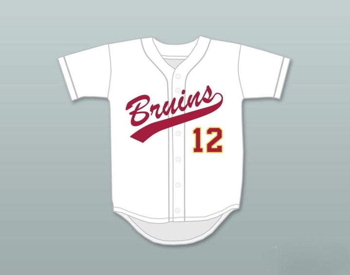 Custom Any Name Number AARON HICKS 12 WOODROW WILSON CLASSICAL HIGH SCHOOL BRUINS WHITE BASEBALL JERSEY 2 Top Stitched S-6XL