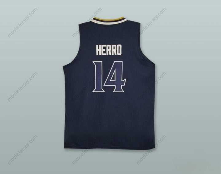 CUSTOM ANY Name Number TYLER HERRO 14 WHITNALL HIGH SCHOOL FALCONS NAVY BLUE BASKETBALL JERSEY Top Stitched S-6XL