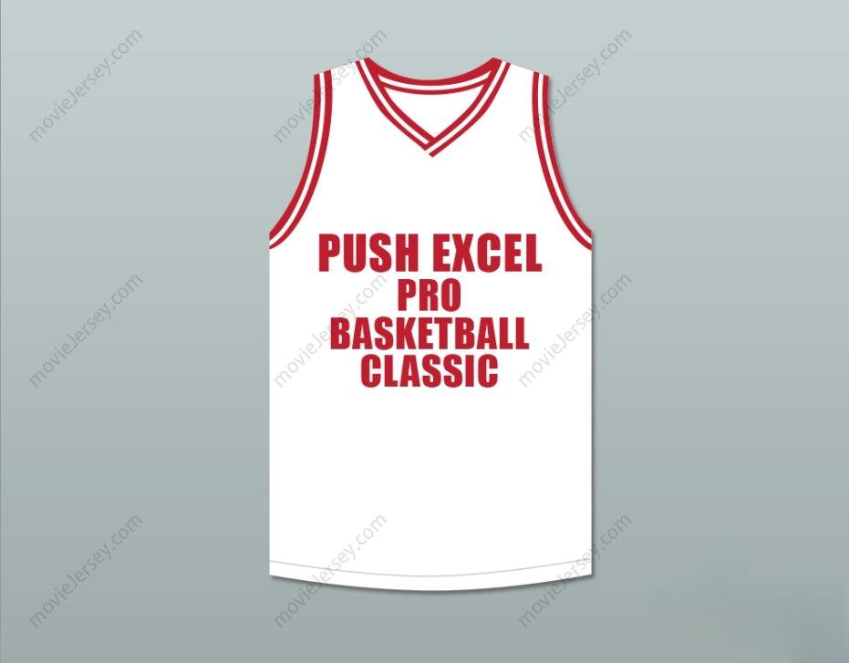 CUSTOM ANY Name Number MARK JACKSON 13 PUSH EXCEL PRO BASKETBALL CLASSIC WHITE BASKETBALL JERSEY 1988 CHARITY EVENT Top Stitched S-6XL