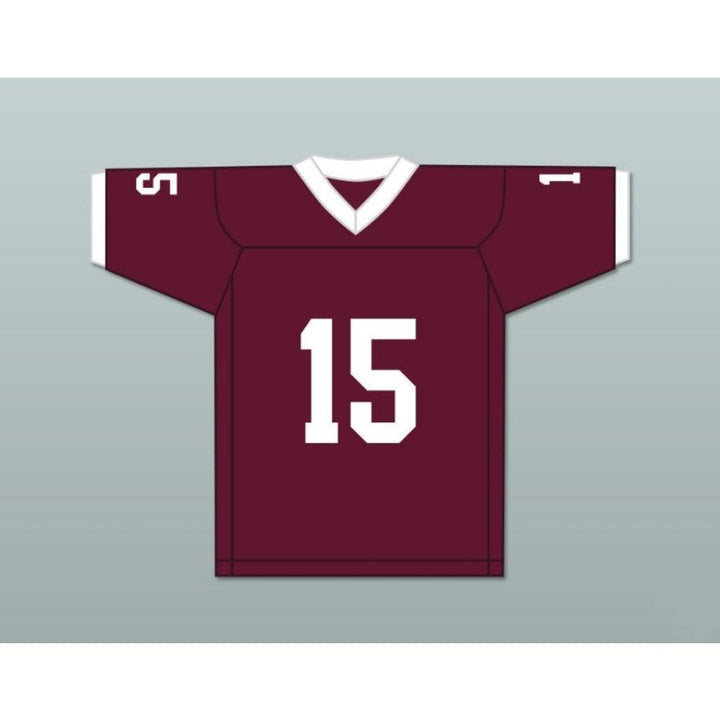 CUSTOM ANY Name Number WHITE PLAYER 15 BRISTOL CENTRAL RAMS MAROON Football Jersey Top Stitched S-6XL