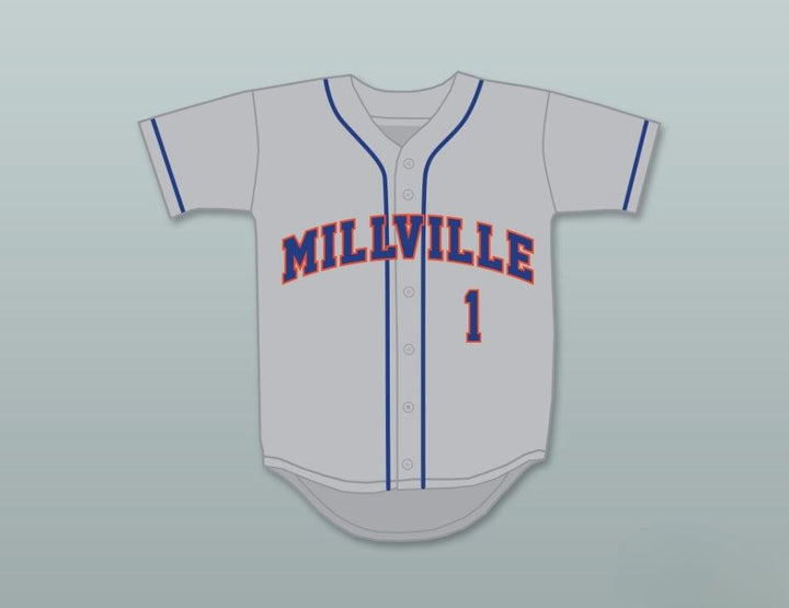 Custom Any Name Number MIKE TROUT 1  SENIOR HIGH SCHOOL THUNDERBOLTS GRAY BASEBALL JERSEY 2 Top Stitched S-6XL