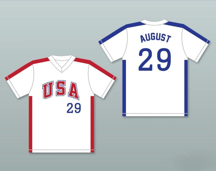 Custom Any Name Number DON AUGUST 29 1984 USA TEAM WHITE BASEBALL JERSEY Top Stitched S-6XL