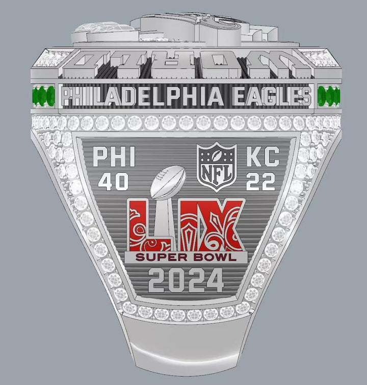 2024 -2025 Barkley Hurts SB Eagle Championship Title Band W Box Ring