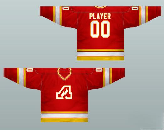 Custom Any Name Number Atlanta Flames 1973-80 Hockey Jersey Red Top Stitched S-6XL