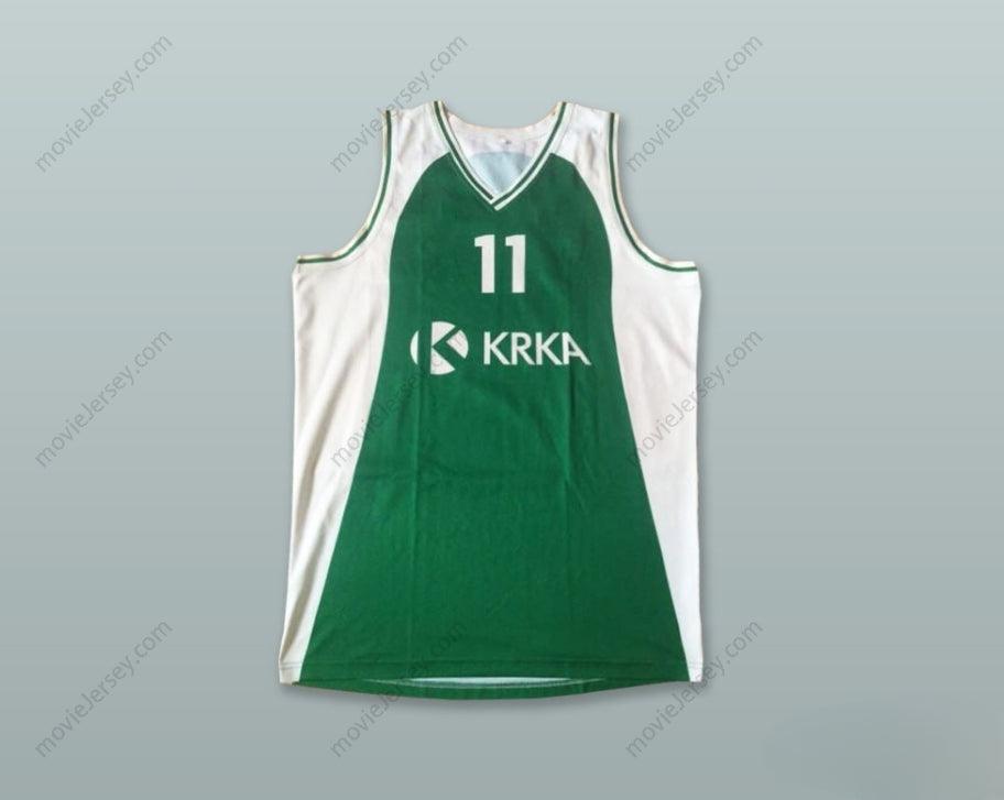 CUSTOM ANY Name Number BOOKER 11 KK KRKA NOVO MESTO SLOVENIA GREEN BASKETBALL JERSEY Top Stitched S-6XL