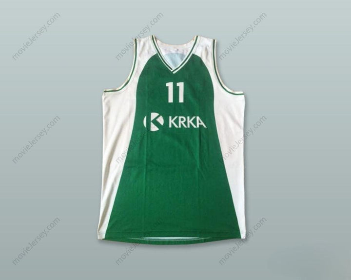 CUSTOM ANY Name Number BOOKER 11 KK KRKA NOVO MESTO SLOVENIA GREEN BASKETBALL JERSEY Top Stitched S-6XL