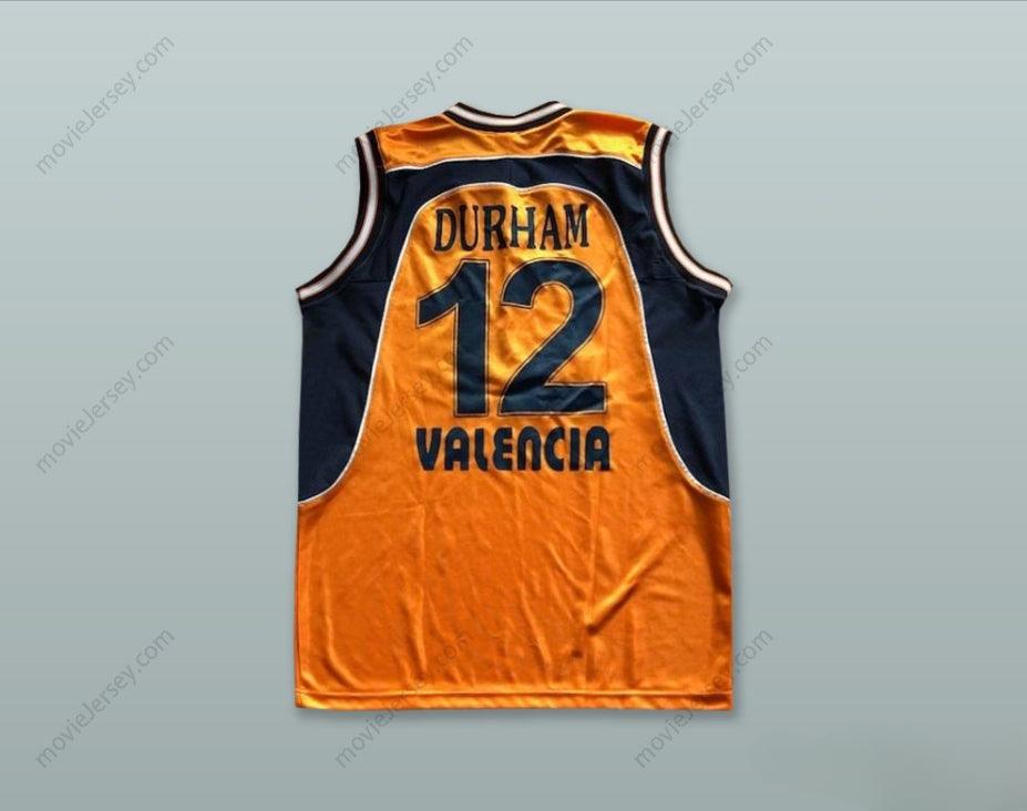 CUSTOM ANY Name Number PAT DURHAM 12 PAMESA VALENCIA ORANGE BASKETBALL JERSEY Top Stitched S-6XL