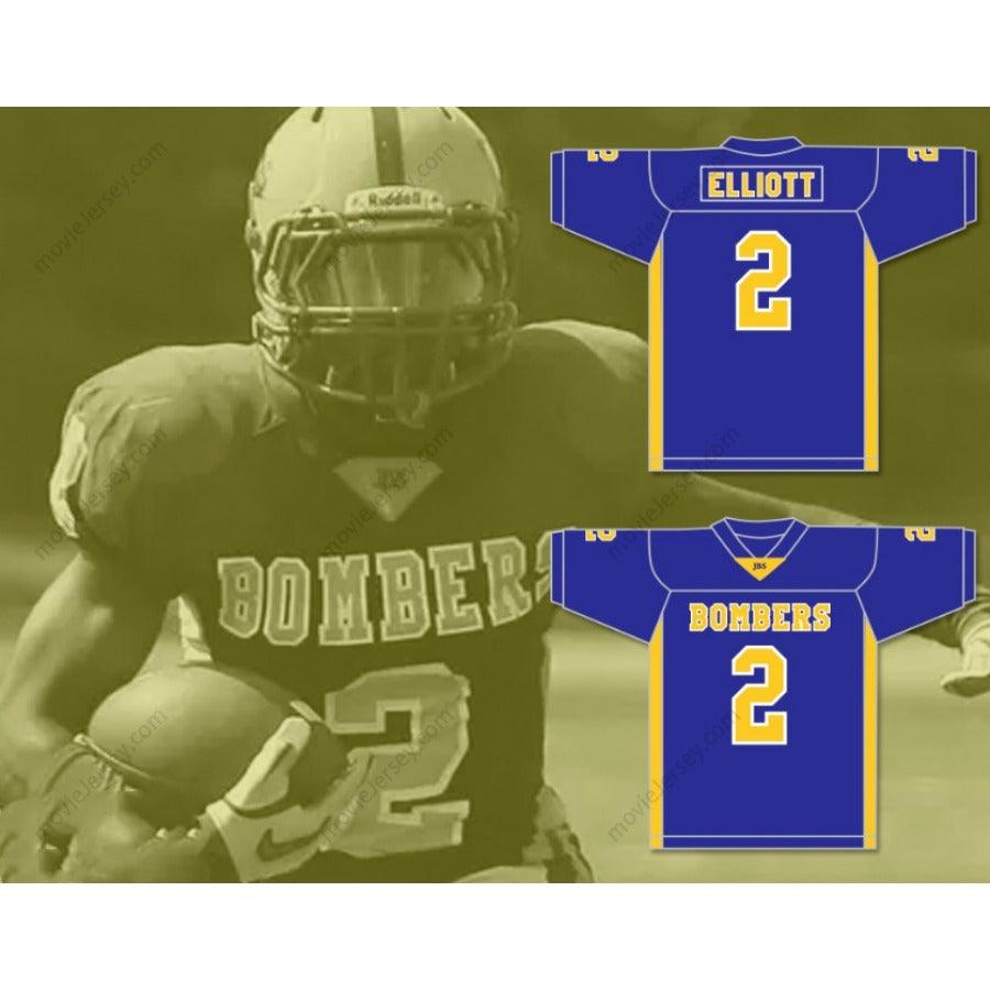 CUSTOM ANY Name Number EZEKIEL ELLIOTT 2 JOHN BURROUGHS SCHOOL BOMBERS FOOTBALL JERSEY Top Stitched S-6XL