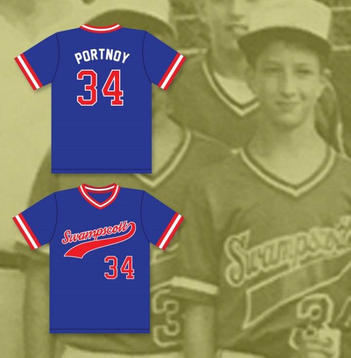 Custom Any Name Number DAVID PORTNOY 34  HIGH SCHOOL BLUE BASEBALL JERSEY Top Stitched S-6XL