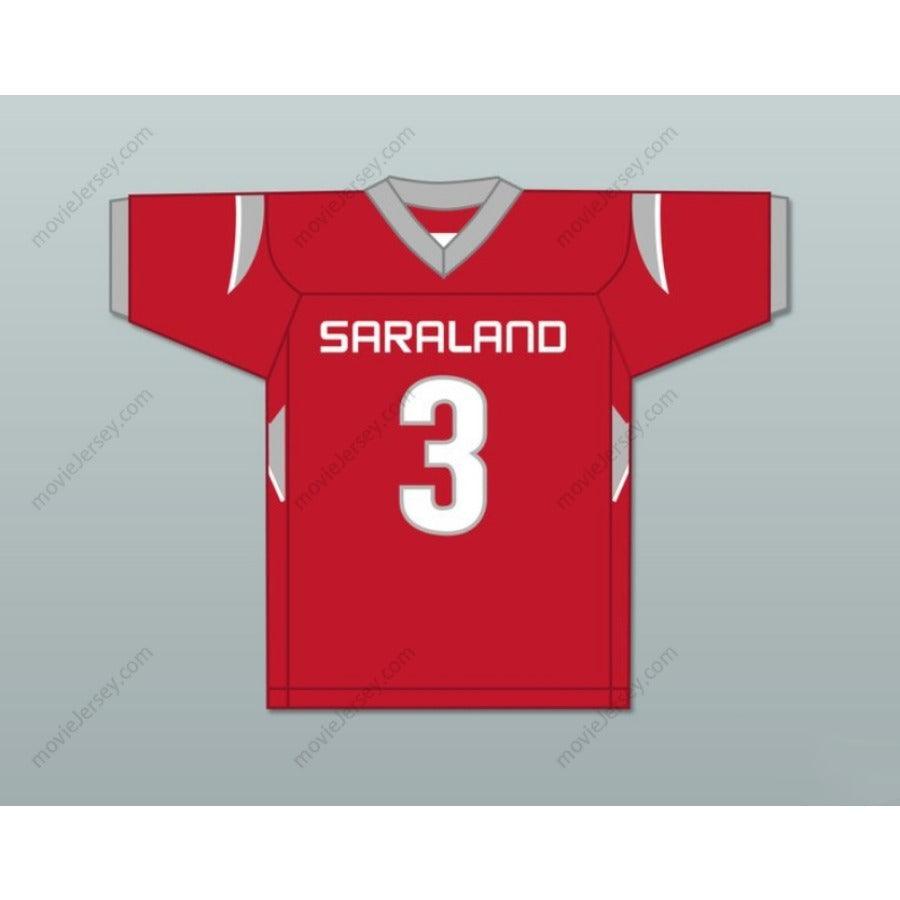 CUSTOM ANY Name Number VELUS JONES JR. 3 SARALAND HIGH SCHOOL SPARTANS Football Jersey Top Stitched S-6XL