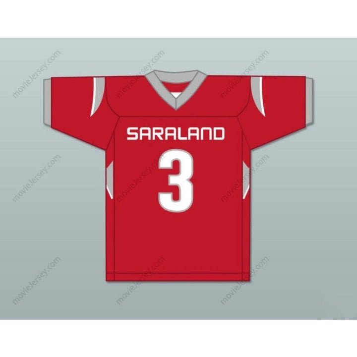 CUSTOM ANY Name Number VELUS JONES JR. 3 SARALAND HIGH SCHOOL SPARTANS Football Jersey Top Stitched S-6XL