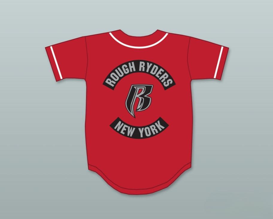 Custom Any Name Number ROUGH RYDERS RED BASEBALL JERSEY Top Stitched S-6XL