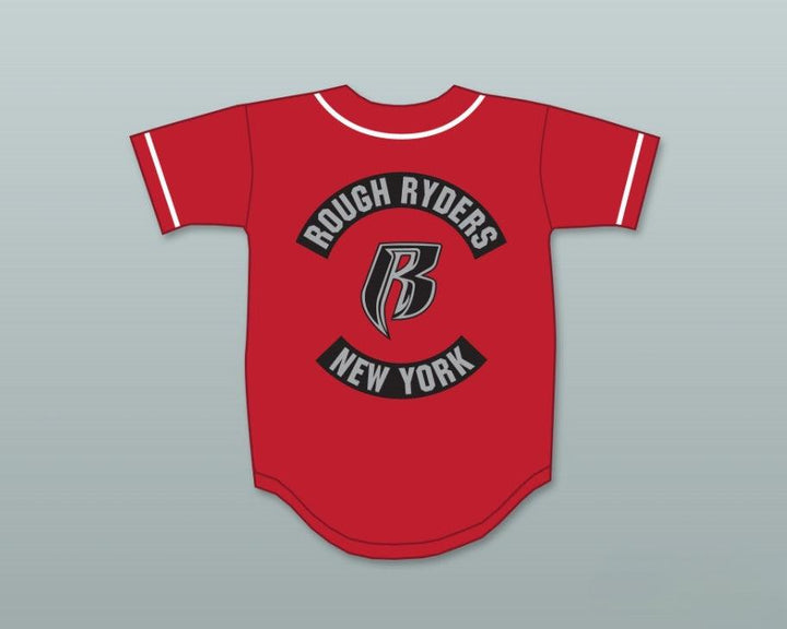 Custom Any Name Number ROUGH RYDERS RED BASEBALL JERSEY Top Stitched S-6XL