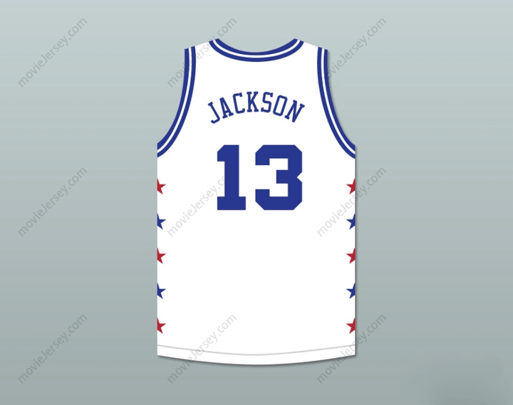 CUSTOM ANY Name Number MARK JACKSON 13 MAGIC JOHNSON ALL STAR GAME WHITE BASKETBALL JERSEY 1990 MIDSUMMER NIGHT'S MAGIC CHARITY EVENT Top Stitched S-6XL