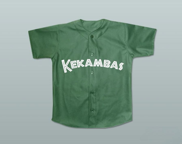 Custom Any Name Number KEANU REEVES COACH CONOR O'NEILL KEKAMBAS BASEBALL JERSEY HARDBALL DARK GREEN Top Stitched S-6XL