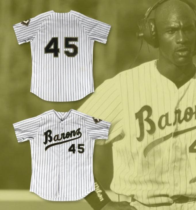 Custom Any Name Number MICHAEL  45 BIRMINGHAM BARONS PINSTRIPED BASEBALL JERSEY Top Stitched S-6XL