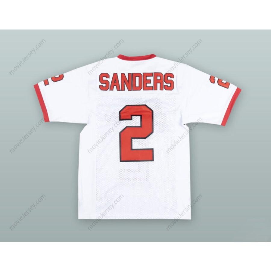 CUSTOM ANY Name Number DEION SANDERS 2 NORTH FORT MYERS HIGH SCHOOL RED KNIGHTS WHITE FOOTBALL JERSEY Top Stitched S-6XL