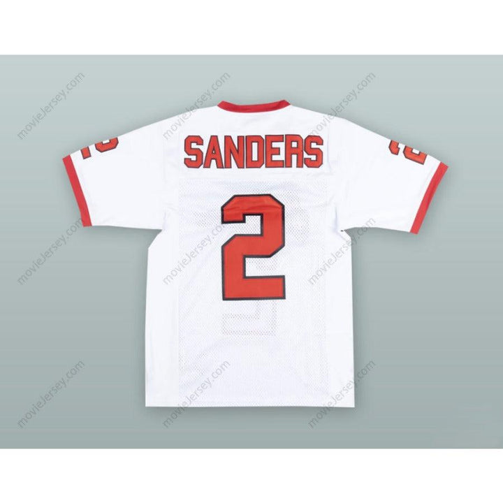 CUSTOM ANY Name Number DEION SANDERS 2 NORTH FORT MYERS HIGH SCHOOL RED KNIGHTS WHITE FOOTBALL JERSEY Top Stitched S-6XL