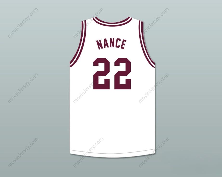 CUSTOM ANY Name Number LARRY NANCE 22 MCDUFFIE HIGH SCHOOL FIGHTING SCOTS WHITE BASKETBALL JERSEY Top Stitched S-6XL