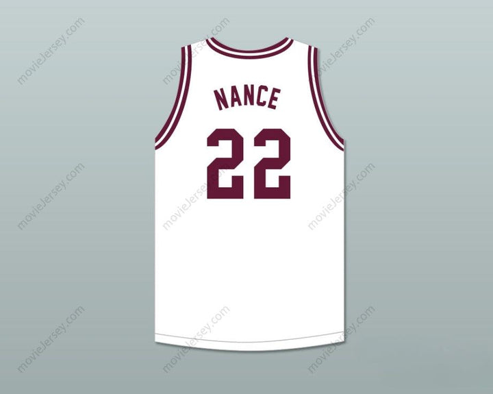 CUSTOM ANY Name Number LARRY NANCE 22 MCDUFFIE HIGH SCHOOL FIGHTING SCOTS WHITE BASKETBALL JERSEY Top Stitched S-6XL
