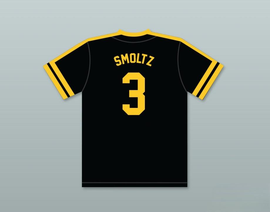 Custom Any Name Number JOHN SMOLTZ 3  SENIOR HIGH SCHOOL WARRIORS BLACK BASEBALL JERSEY 2 Top Stitched S-6XL