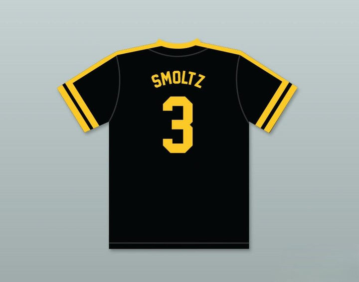 Custom Any Name Number JOHN SMOLTZ 3  SENIOR HIGH SCHOOL WARRIORS BLACK BASEBALL JERSEY 2 Top Stitched S-6XL