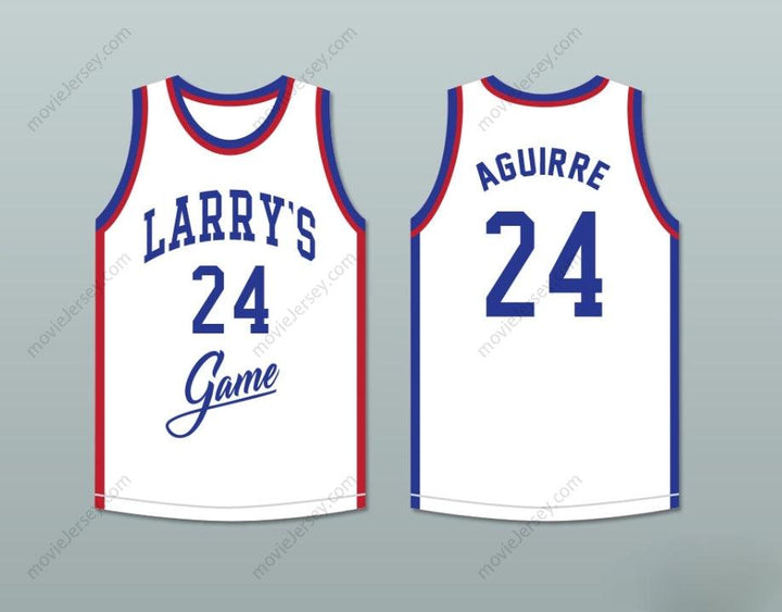CUSTOM ANY Name Number MARK AGUIRRE 24 LARRY'S GAME WHITE BASKETBALL JERSEY 1988 CHARITY EVENT Top Stitched S-6XL