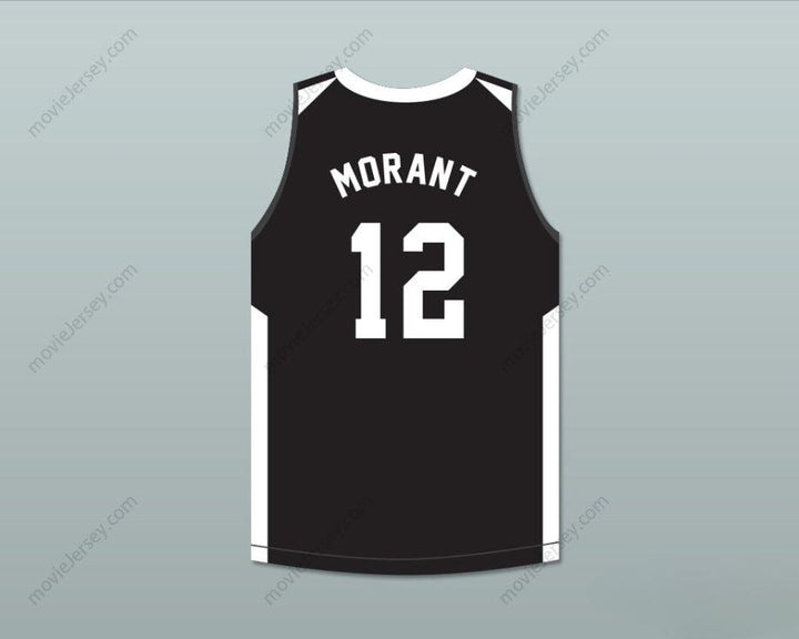 CUSTOM ANY Name Number JA MORANT 12 CRESTWOOD HIGH SCHOOL KNIGHTS BLACK BASKETBALL JERSEY 2 Top Stitched S-6XL