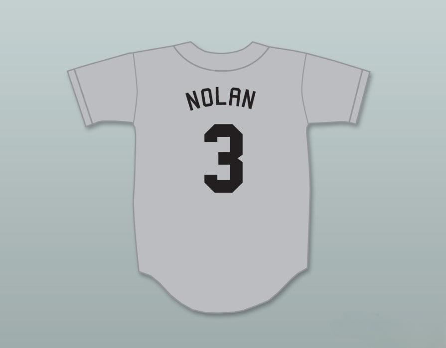 Custom Any Name Number SPIKE NOLAN 3   GRAY BASEBALL JERSEY BREWSTER'S MILLIONS Top Stitched S-6XL