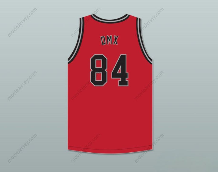 CUSTOM ANY Name Number DMX 84 ROUGH RYDERS RED BASKETBALL JERSEY 1 Top Stitched S-6XL