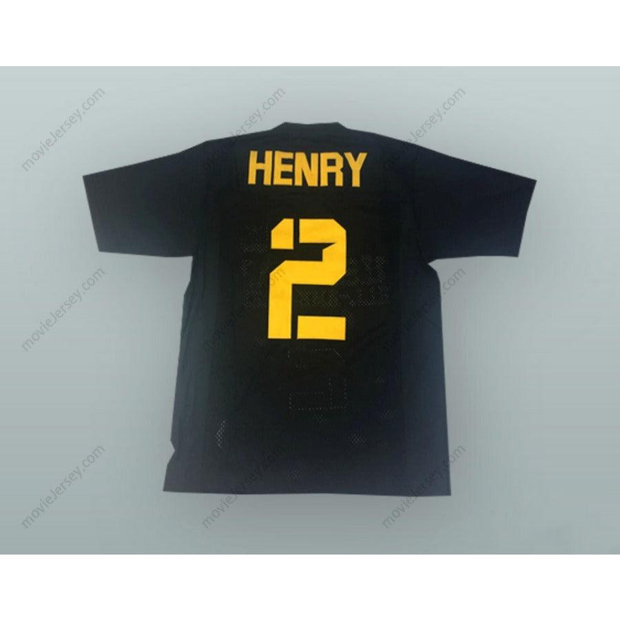CUSTOM ANY Name Number DERRICK HENRY 2 U.S. ARMY HIGH SCHOOL ALL-AMERICAN BLACK FOOTBALL JERSEY Top Stitched S-6XL