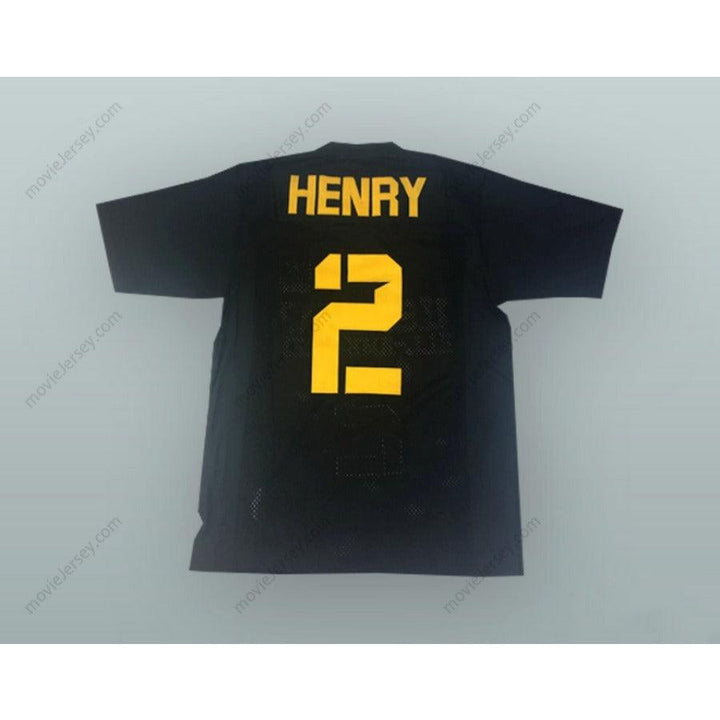 CUSTOM ANY Name Number DERRICK HENRY 2 U.S. ARMY HIGH SCHOOL ALL-AMERICAN BLACK FOOTBALL JERSEY Top Stitched S-6XL