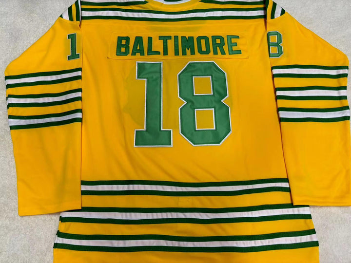 Custom Any Name Number WHA 1974-75 CHICAGO COUGARS BRYON BALTIMORE 18 AWAY HOCKEY JERSEY Stitched Top Stitched S-6XL