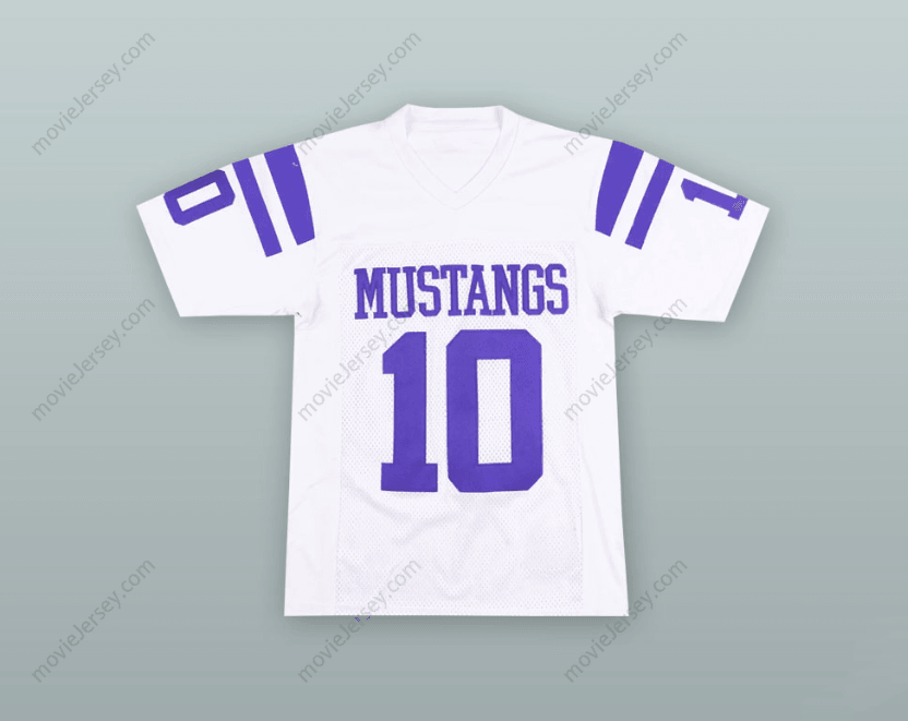 CUSTOM ANY Name Number JIMMY GAROPPOLO 10 ROLLING MEADOWS HIGH SCHOOL MUSTANGS WHITE FOOTBALL JERSEY Top Stitched S-6XL