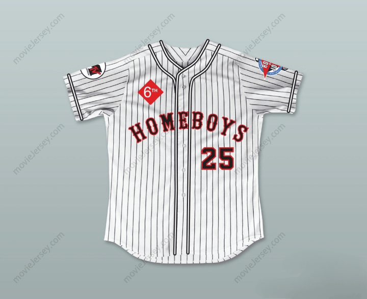 Custom Any Name Number BOBBY BONILLA 25 HOMEBOYS PINSTRIPED BASEBALL JERSEY 6TH ANNUAL ROCK N' JOCK SOFTBALL CHALLENGE 1995 Top Stitched S-6XL
