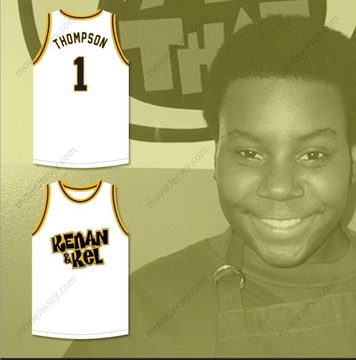 CUSTOM ANY Name Number KENAN THOMPSON 1 KENAN & KEL WHITE BASKETBALL JERSEY 1 Top Stitched S-6XL