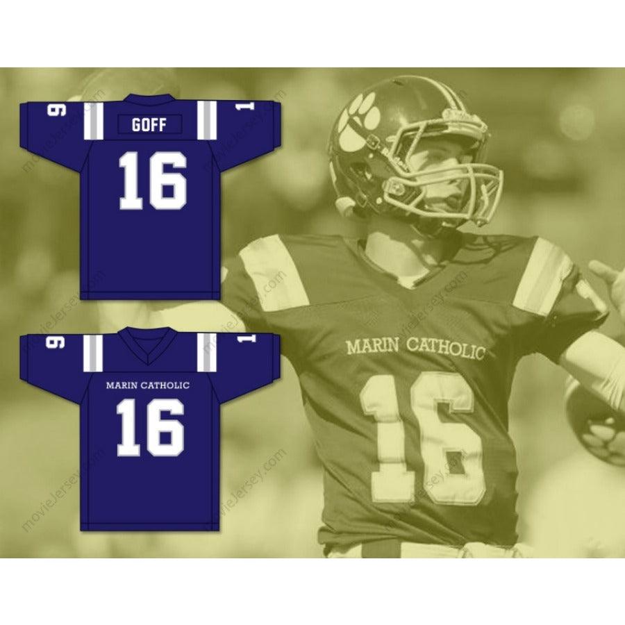 CUSTOM ANY Number JARED GOFF 16 MARIN CATHOLIC HIGH SCHOOL FOOTBALL JERSEY S-6XL