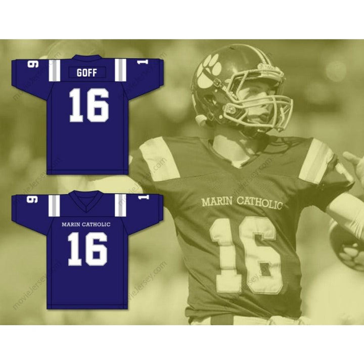 CUSTOM ANY Number JARED GOFF 16 MARIN CATHOLIC HIGH SCHOOL FOOTBALL JERSEY S-6XL