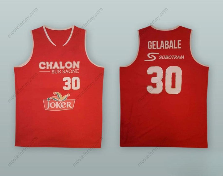 CUSTOM ANY Name Number MICKAEL GELABALE 30 ÉLAN CHALON FRANCE BASKETBALL JERSEY Top Stitched S-6XL